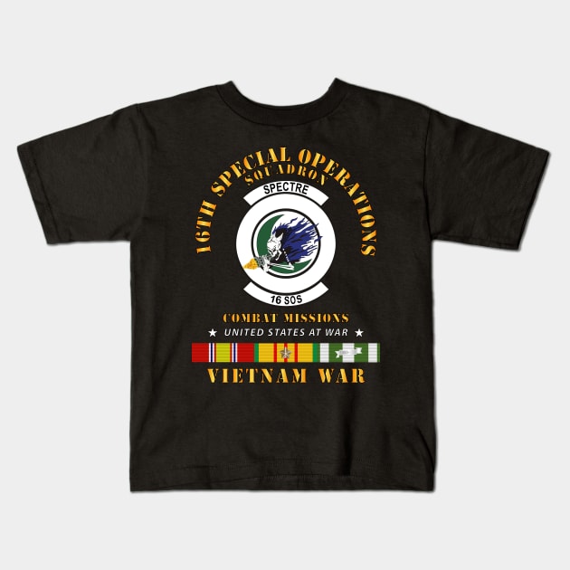 16th SOS - Combat Missions w VN SVC Kids T-Shirt by twix123844